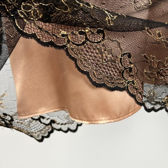 ABS Allen Schwartz Black Mesh Overlay Sleeveless Cocktail Slip Dress size 4 - Picture 11 of 13